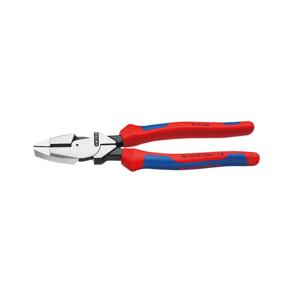 High-Leverage Lineman's Pliers with Long Cutting Edge 9-1/2 in.