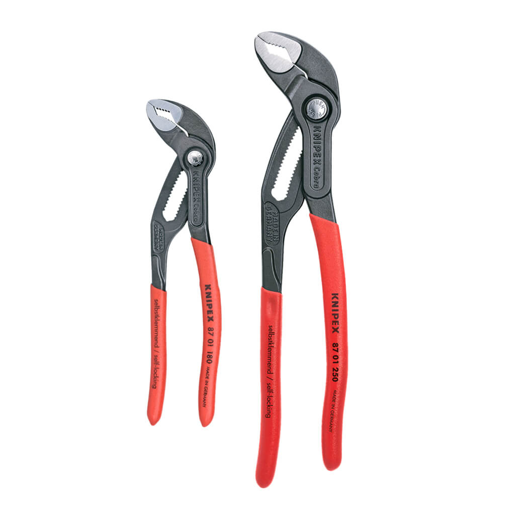 Self-Locking Cobra Water Pump Pliers Set 2-Piece 7-1/4 in. and 10 in.