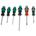 6-Piece Slotted Phillips Square Screwdriver Set with Rack