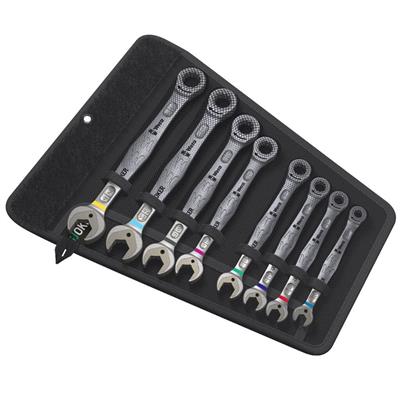 8-Piece Imperial Ratcheting Combination Wrench Set with Color-Coded Grip