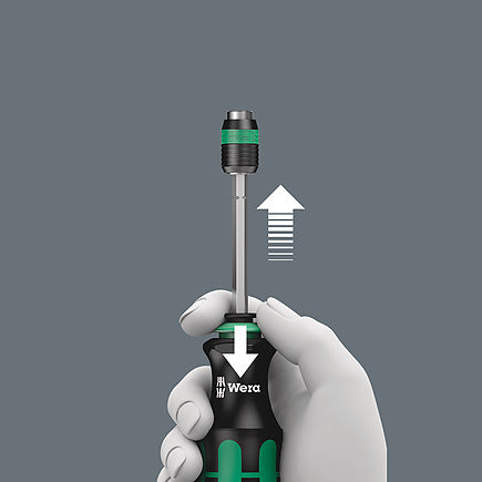 Slotted/Phillips Bitholding Screwdriver Set with Rapidaptor and Integrated Bit Storage