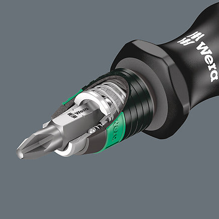 Slotted/Phillips Bitholding Screwdriver Set with Rapidaptor and Integrated Bit Storage