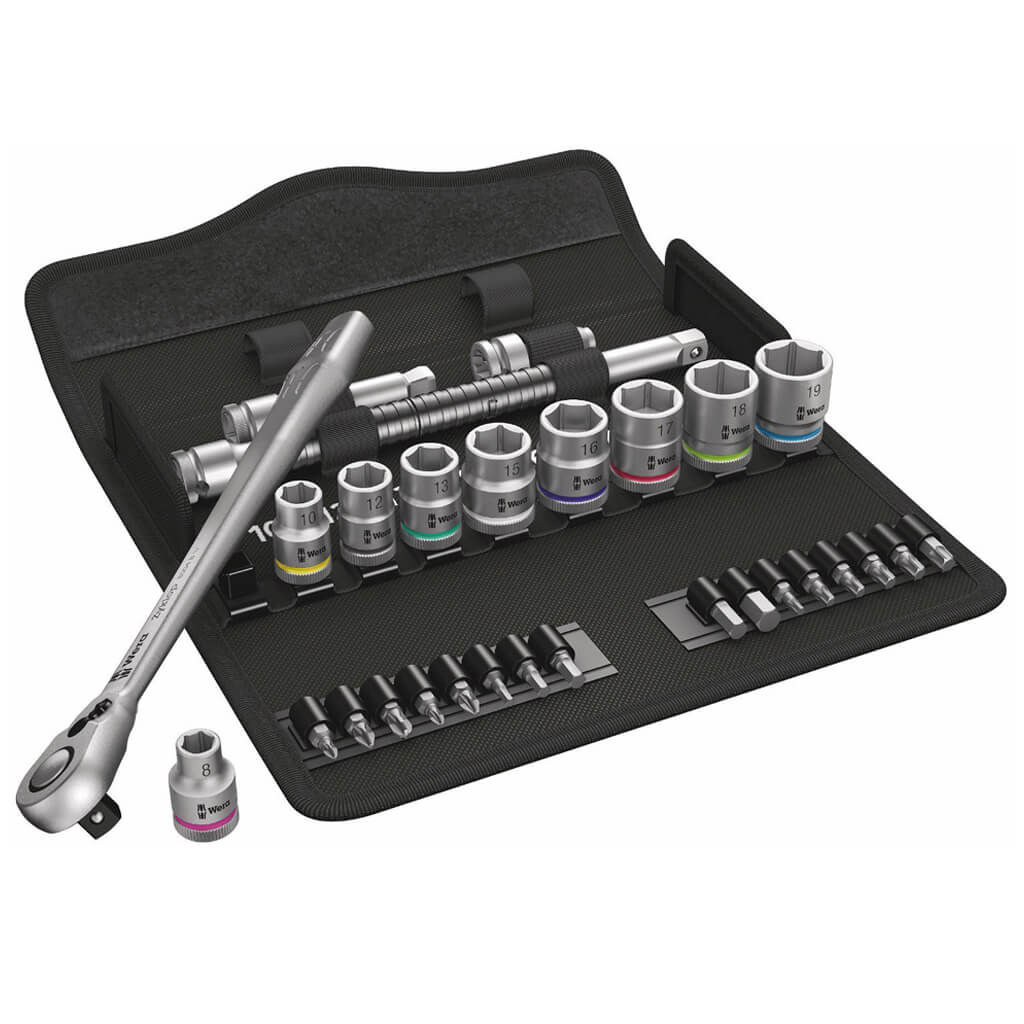 3/8 in. Drive Switch Lever Metric Metal Ratchet Set, 29-Piece