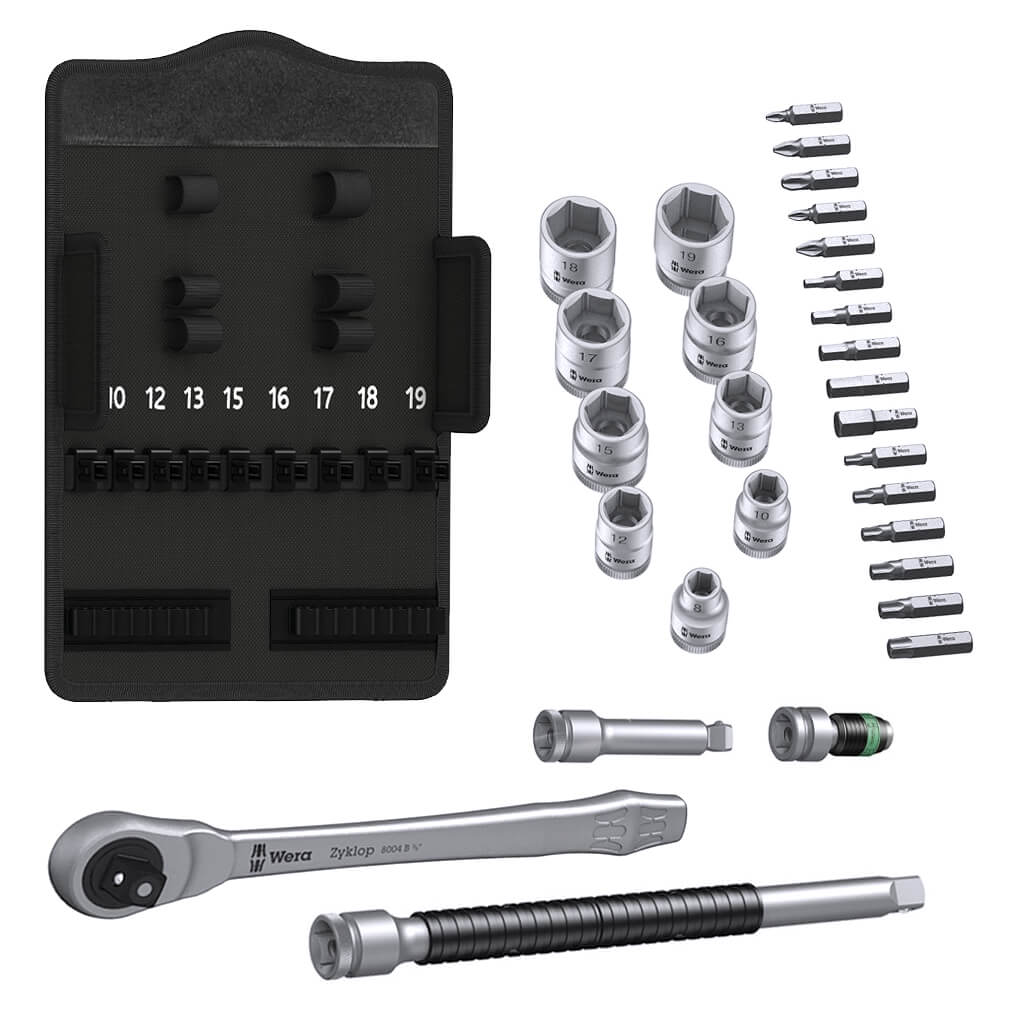 3/8 in. Drive Switch Lever Metric Metal Ratchet Set, 29-Piece