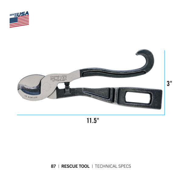9 in. Multi-Purpose Fireman Rescue Tool with Cutting and Prying