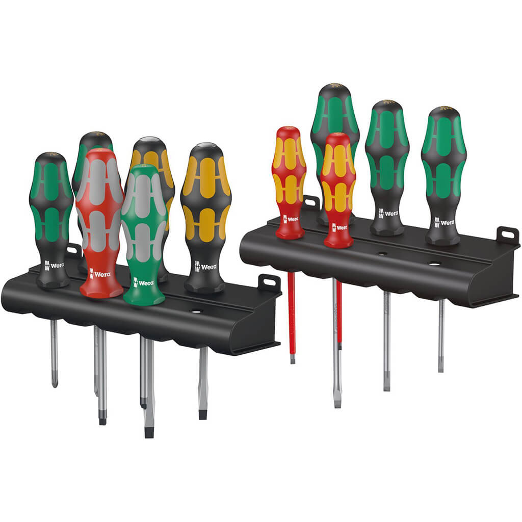 11-Piece Ergonomic Screwdriver Set with Lasertip and Anti-Roll Handle