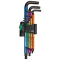 9-Piece Multicolour Metric Hex-Plus L-Key Set with Ballpoint Long Arm