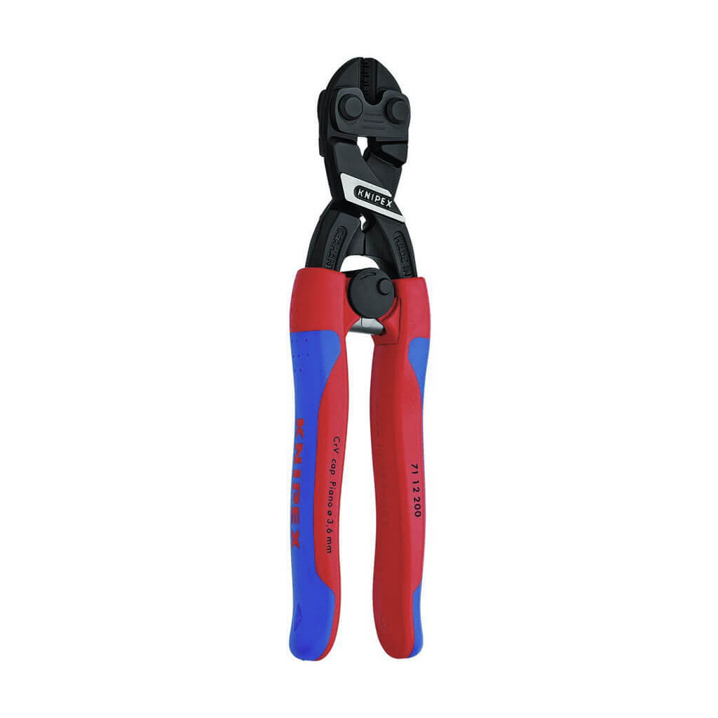 8-Inch Spring-Opening Compact High-Leverage Bolt Cutter Pliers with Comfort Grip