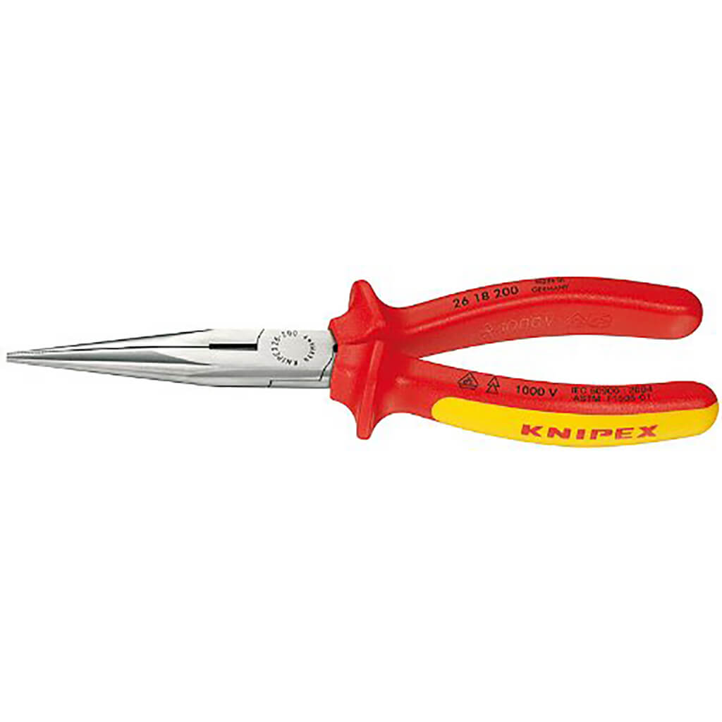8 in. Insulated Long Nose Side Cutting Pliers 1000V Rated