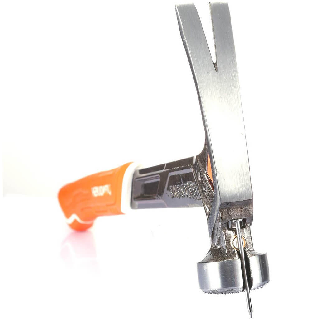 17 oz. Milled Face Framing Hammer with Magnetic Nail Starter and Rubber Grip
