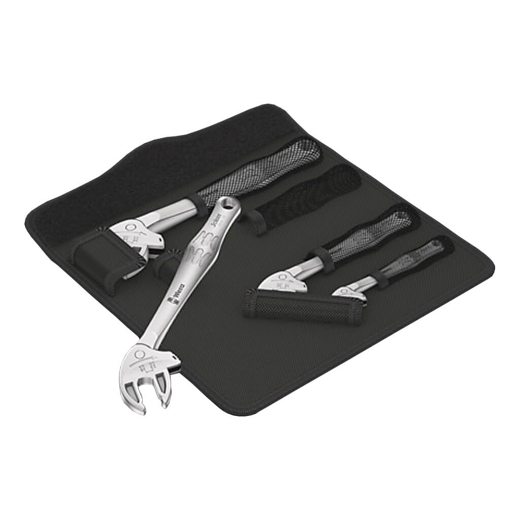 Self-Adjusting Open-Ended Ratcheting Spanner Wrench Set 4-Piece Metric Imperial