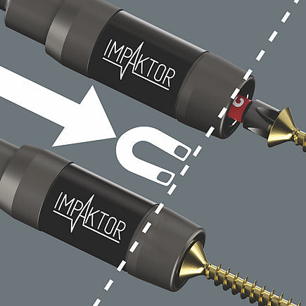 Bit Holder with Retaining Ring and Ring Magnet for Impact Drivers