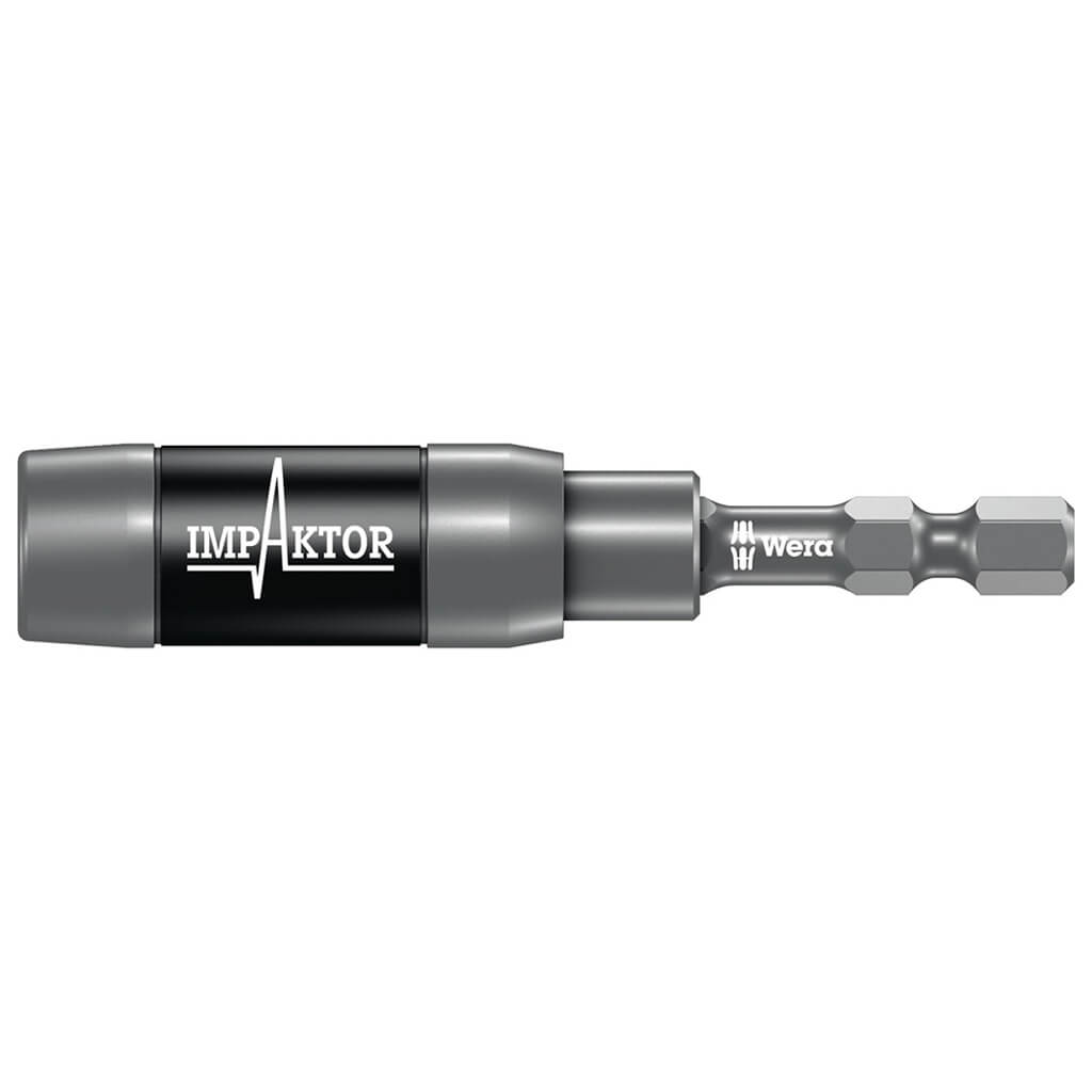 Bit Holder with Retaining Ring and Ring Magnet for Impact Drivers