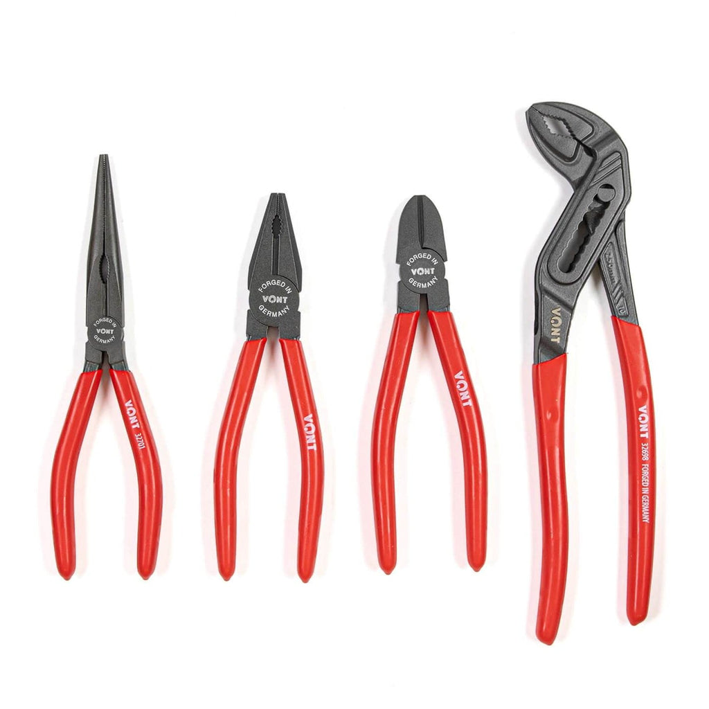 Pliers and Cutters Set 4-Piece Heavy Duty Hand Tool Kit