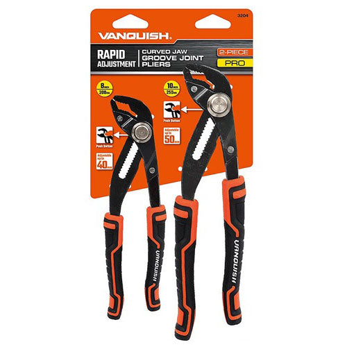 Curved 8 in 10 in 2 Pieces Groove Joint Pliers Set
