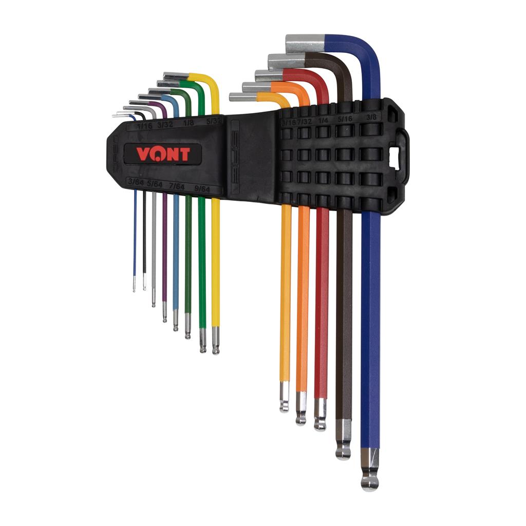 Imperial Colour Coded Ball End Hex Key Set, 13-Piece