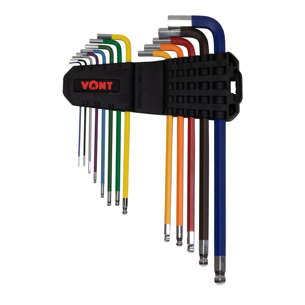 Metric Colour Coded Ball End Hex Key Set (13-Pieces)