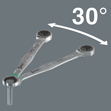 8-Piece Imperial Ratcheting Combination Wrench Set with Color-Coded Grip