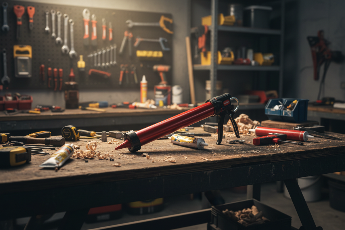 Red Caulking Gun – Workshop Banner